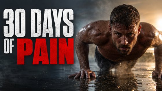 Thumbnail made with Picked Design for a fitness channel: 30 days of Navy SEAL training