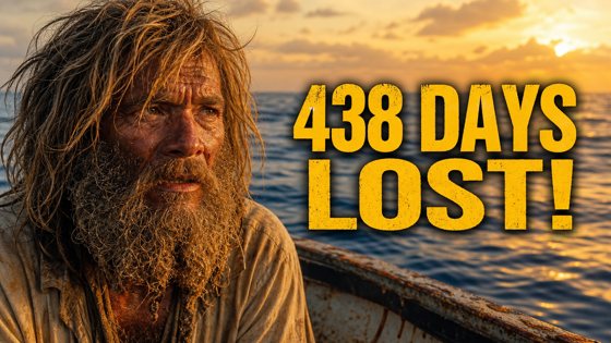 Thumbnail made with Picked Design for a survival story: 438 days lost at sea