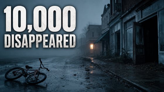 Thumbnail made with Picked Design for a mystery channel: a town where 10,000 disappeared
